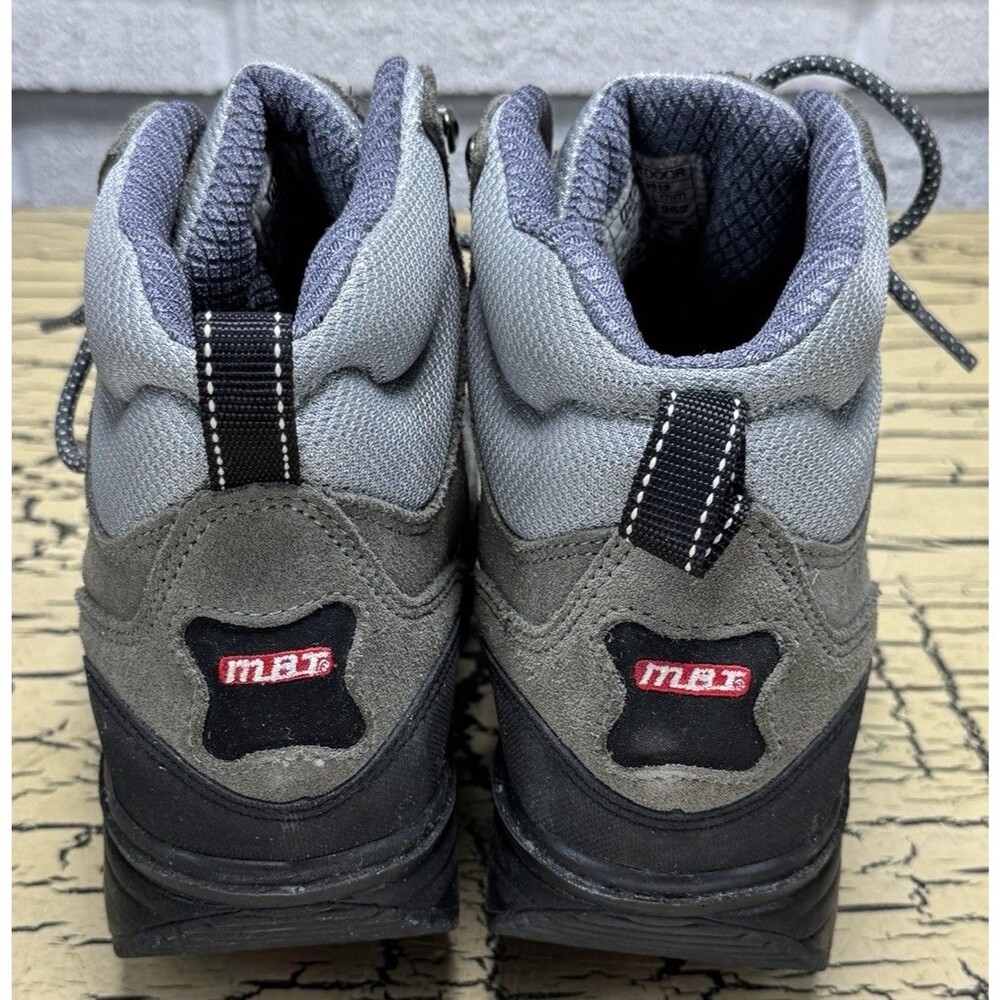 MBT Gray Leather Lace Up Round Toe Outdoor Hiking Boot W Original Box Womens 6 - Picture 9 of 16